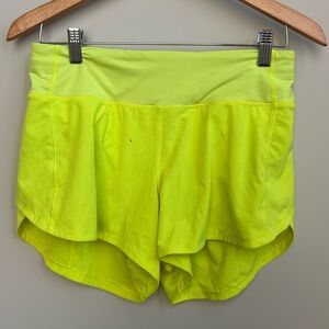 Lululemon Women's Neon Yellow Shorts